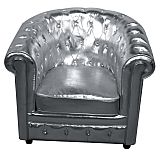 srebrny fotel